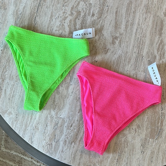 PacSun Other - PACSUN HIGH WAISTED BIKINI BOTTOMS🩷💚✨